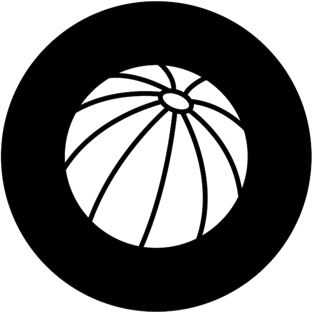 Diseño vectorial Estilo del icono de la pelota de playa