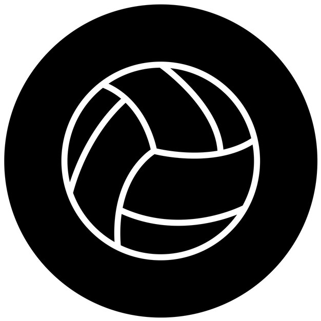 Diseño vectorial del estilo del icono de la pelota de voleibol