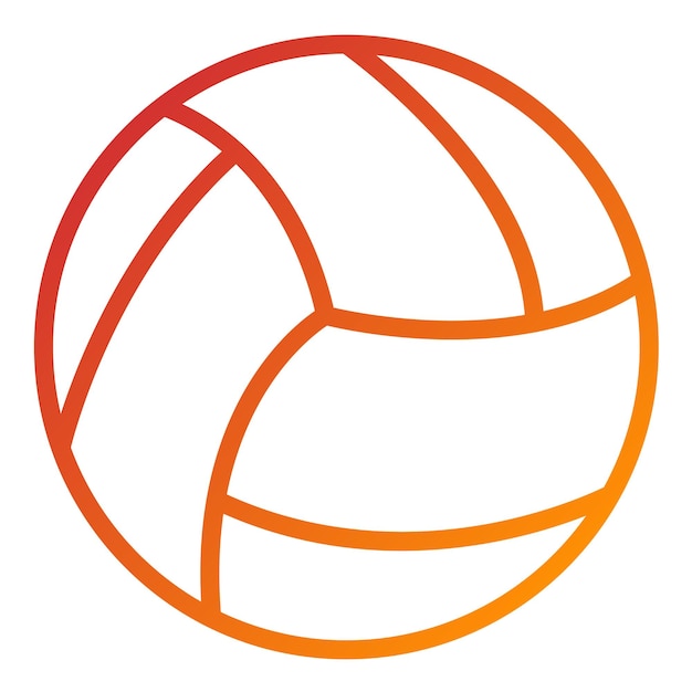 Diseño vectorial del estilo del icono de la pelota de voleibol