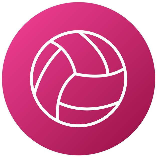 Vector diseño vectorial del estilo del icono de la pelota de voleibol