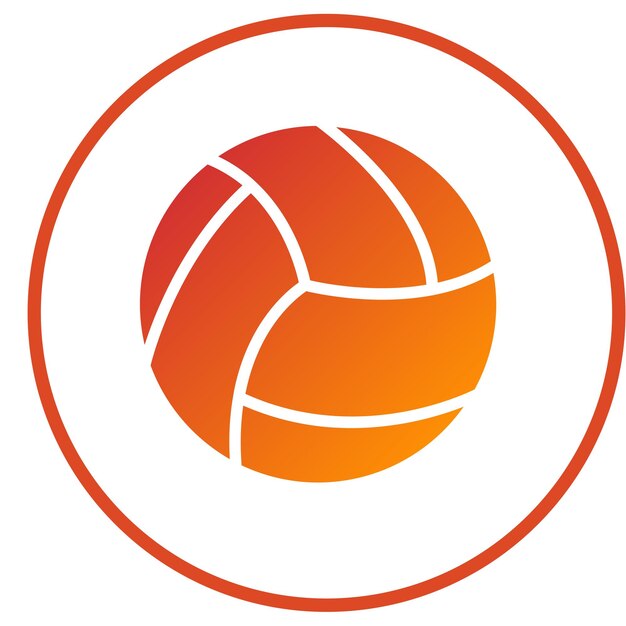 Vector diseño vectorial del estilo del icono de la pelota de voleibol