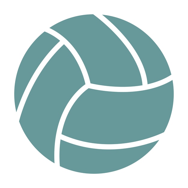 Diseño vectorial del estilo del icono de la pelota de voleibol