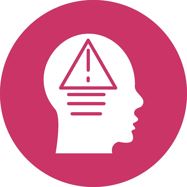 Diseño vectorial de estilo de icono de pensamiento negativo