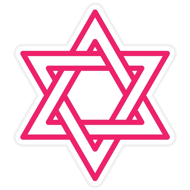 Diseño vectorial Estilo del icono del pentáculo