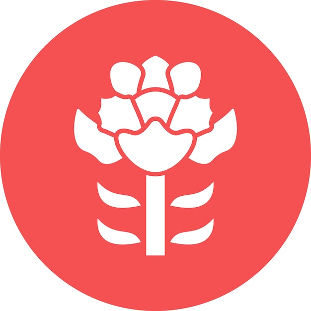 Diseño vectorial Estilo de icono de peonía