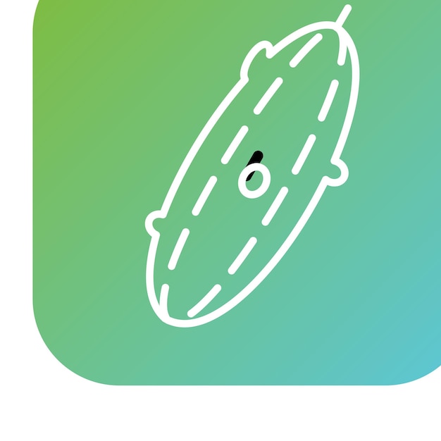 Diseño vectorial Estilo del icono de la pepinilla