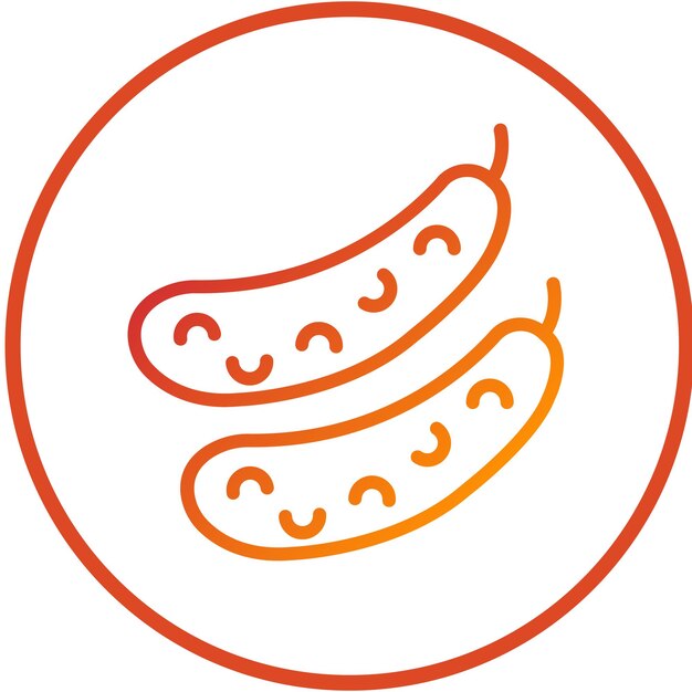Diseño vectorial Estilo del icono del pepino