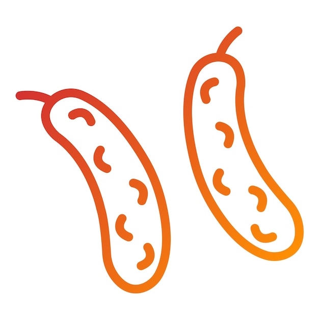 Diseño vectorial Estilo del icono del pepino