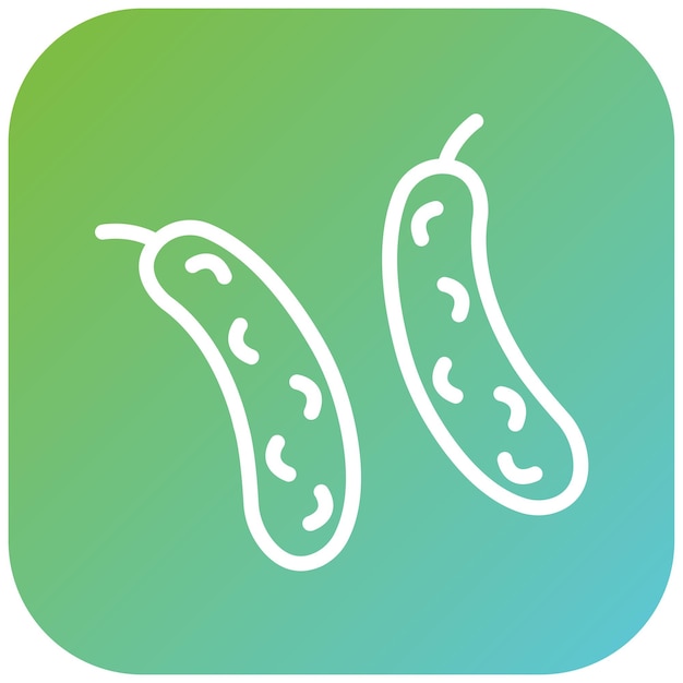 Diseño vectorial Estilo del icono del pepino