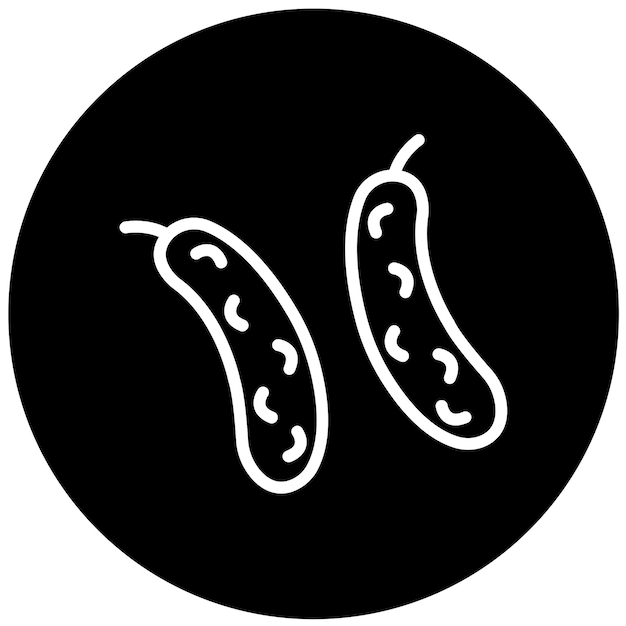 Diseño vectorial Estilo del icono del pepino