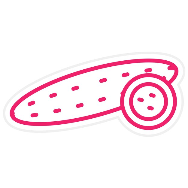 Diseño vectorial Estilo del icono del pepino