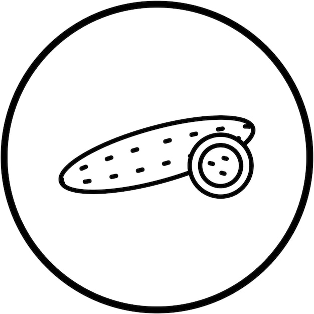 Diseño vectorial Estilo del icono del pepino
