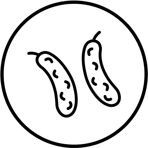 Diseño vectorial Estilo del icono del pepino