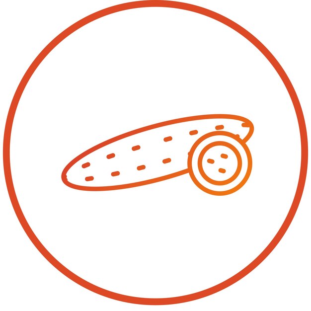 Diseño vectorial Estilo del icono del pepino