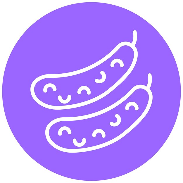 Diseño vectorial Estilo del icono del pepino