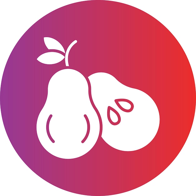 Diseño vectorial Estilo de icono de pera
