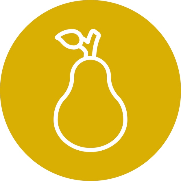 Diseño vectorial Estilo de icono de pera