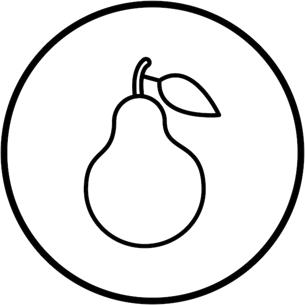 Diseño vectorial Estilo de icono de pera