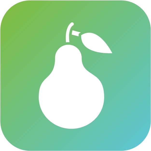 Diseño vectorial Estilo de icono de pera