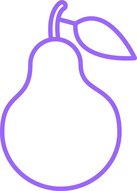 Diseño vectorial Estilo de icono de pera
