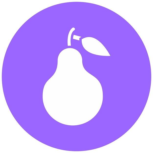 Diseño vectorial Estilo de icono de pera