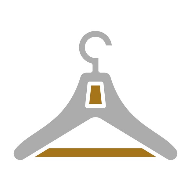 Diseño vectorial Estilo del icono de la percha de ropa