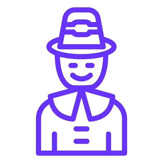 Diseño vectorial Estilo del icono del peregrino