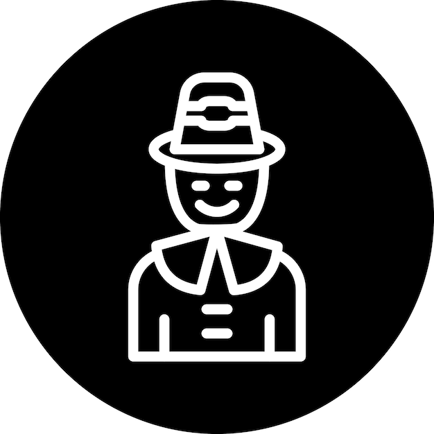 Diseño vectorial Estilo del icono del peregrino