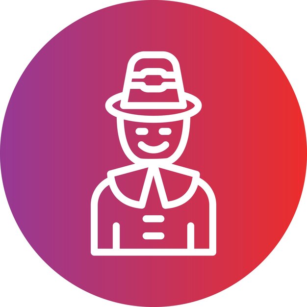 Diseño vectorial Estilo del icono del peregrino