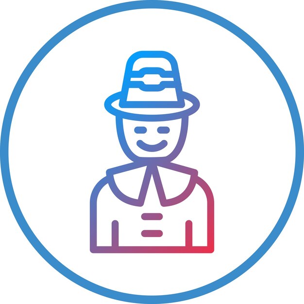 Diseño vectorial Estilo del icono del peregrino