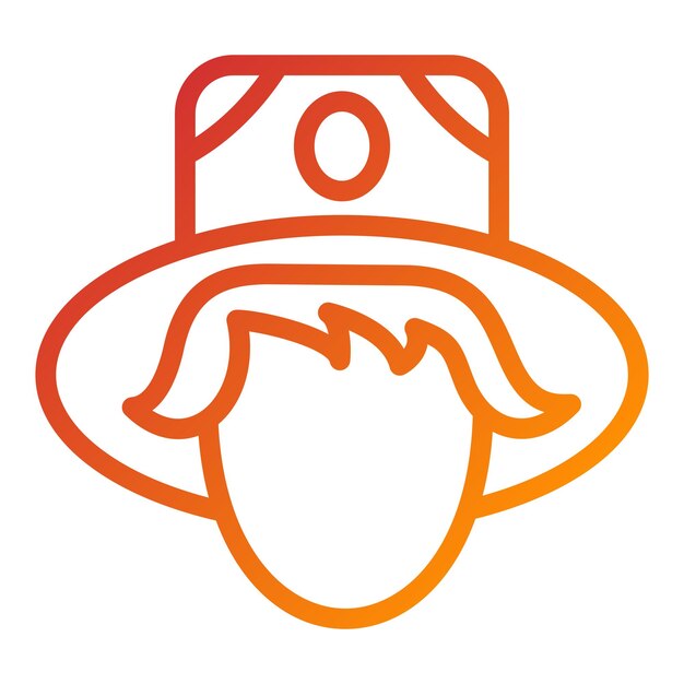 Diseño vectorial Estilo del icono del peregrino