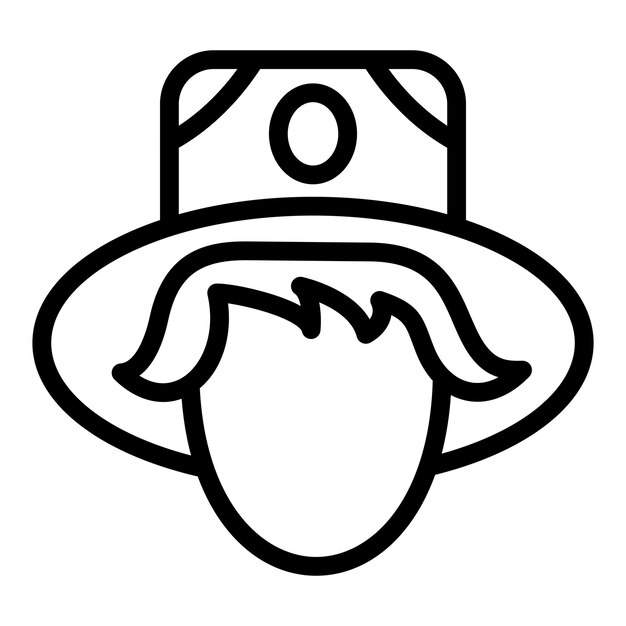 Diseño vectorial Estilo del icono del peregrino