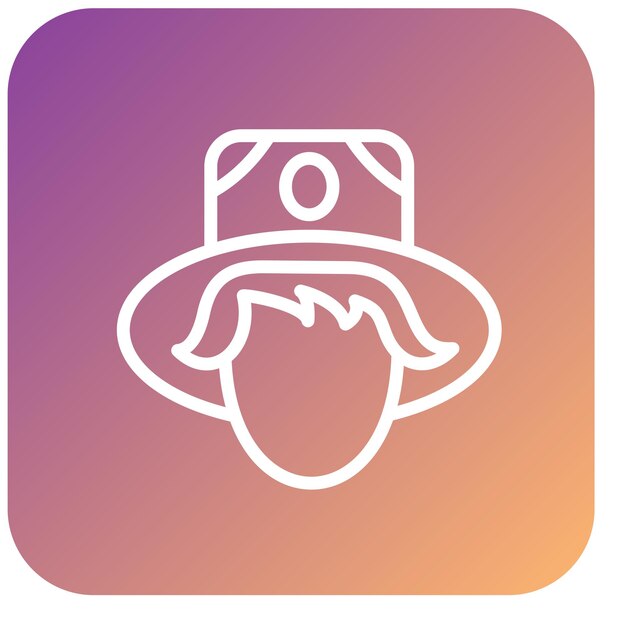 Diseño vectorial Estilo del icono del peregrino