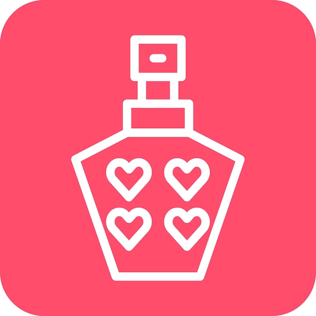 Diseño vectorial del estilo del icono del perfume