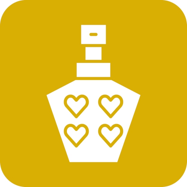 Diseño vectorial del estilo del icono del perfume