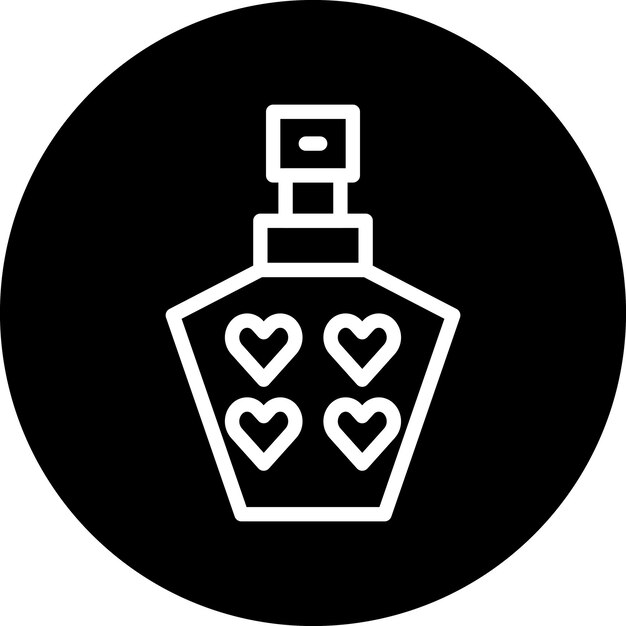 Diseño vectorial del estilo del icono del perfume