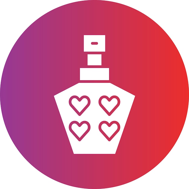 Diseño vectorial del estilo del icono del perfume