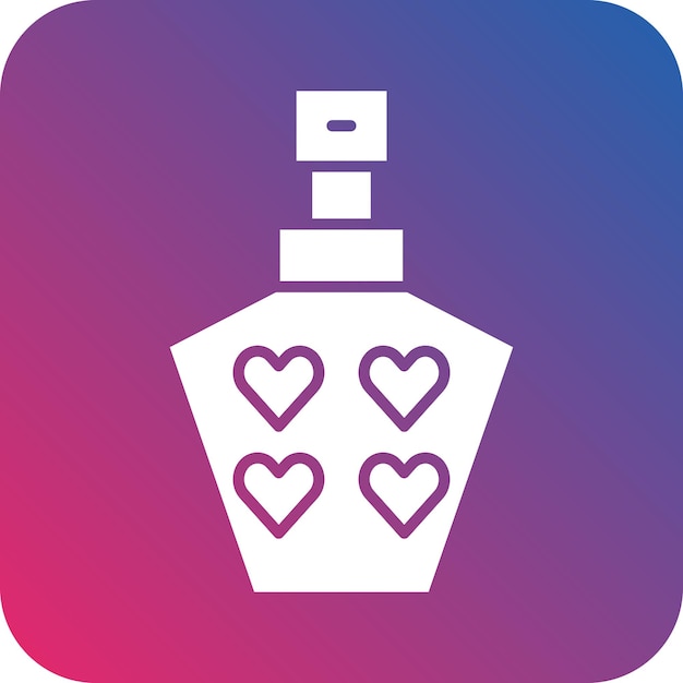 Diseño vectorial del estilo del icono del perfume