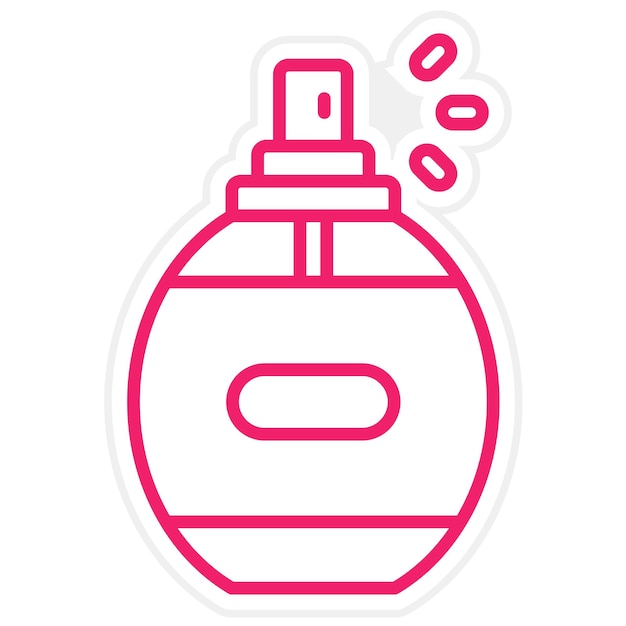 Diseño vectorial del estilo del icono del perfume