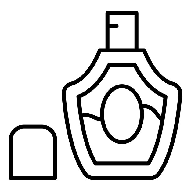 Diseño vectorial del estilo del icono del perfume