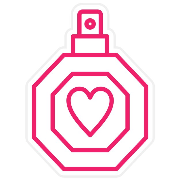 Diseño vectorial del estilo del icono del perfume