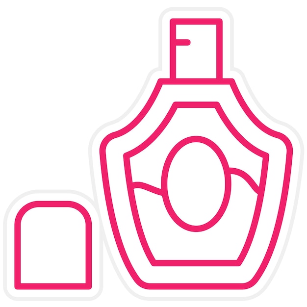 Diseño vectorial del estilo del icono del perfume