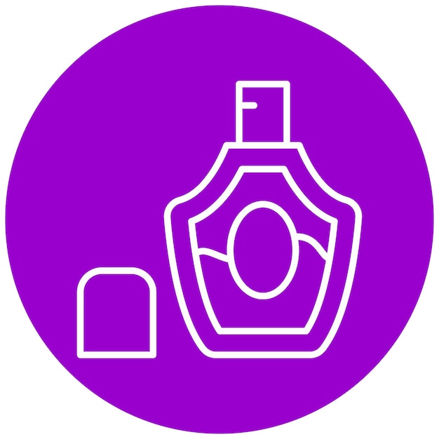 Diseño vectorial del estilo del icono del perfume