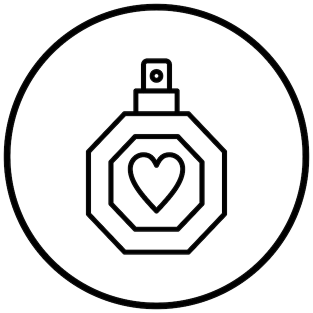 Diseño vectorial del estilo del icono del perfume