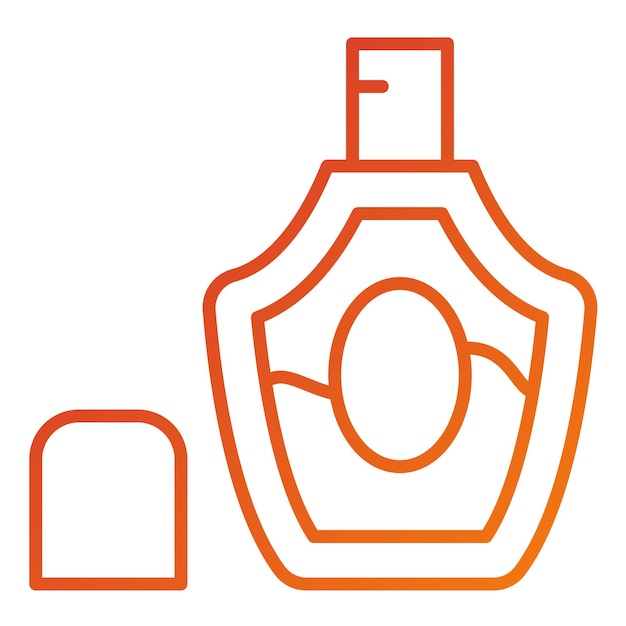 Diseño vectorial del estilo del icono del perfume
