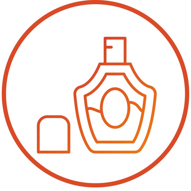 Diseño vectorial del estilo del icono del perfume