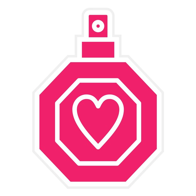 Diseño vectorial del estilo del icono del perfume
