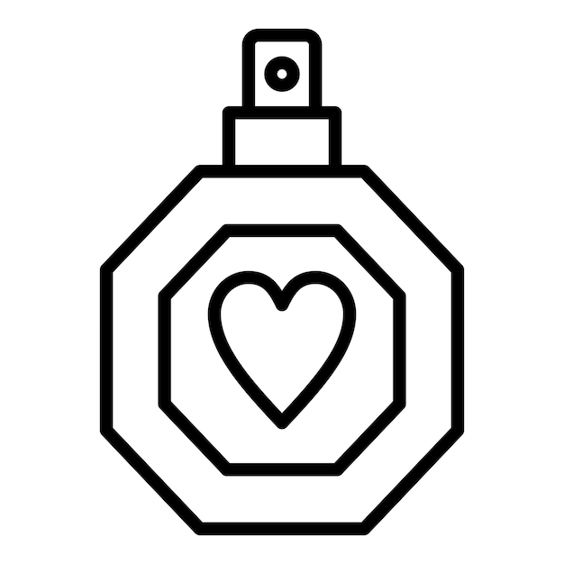 Diseño vectorial del estilo del icono del perfume