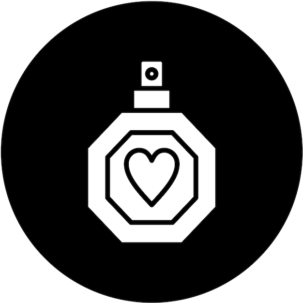 Diseño vectorial del estilo del icono del perfume