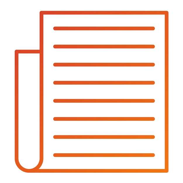 Diseño vectorial de estilo de icono de periodismo